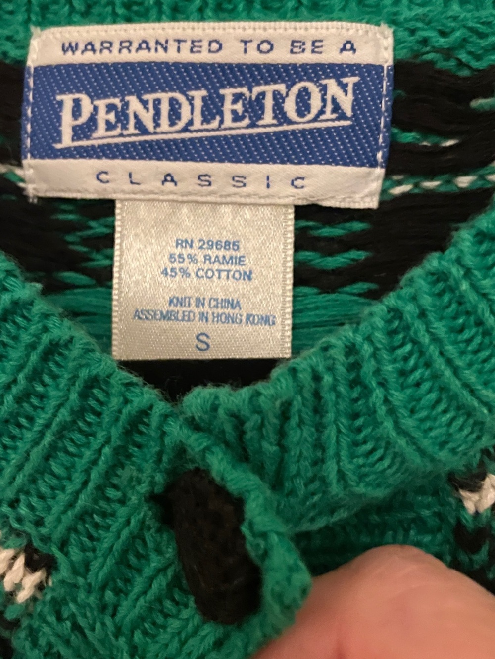 Vintage Pendleton Classic Green Plaid Floral Embroidered Cardigan Sweater S - Picture 2 of 7